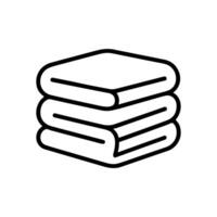 Stacked folded towels ready to use. Icon symbol illustration vector