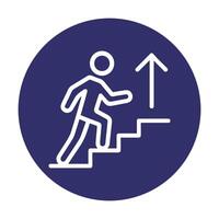 Ascending path symbolic progress indicator. Icon symbol illustration vector