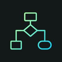 Gradient flowchart logical data analysis. Icon symbol illustration vector