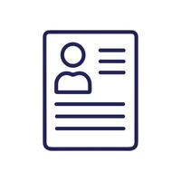 Identification document symbol minimal portrait style. Icon symbol illustration vector