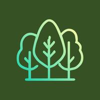 Abstract forest Linear gradient trees. Icon symbol illustration vector