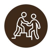 Upward Climb A Helping Hand Icon. Icon symbol illustration vector