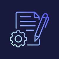 Configuration of ideas and writing. Icon symbol illustration vector