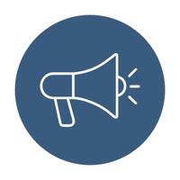 Loudspeaker Icon Within Solid Circle. Icon symbol illustration vector