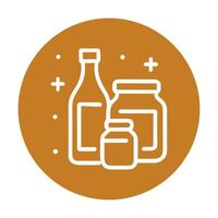 Rustic spice containers icon. Icon symbol illustration vector