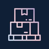 Stack of gradient boxes delivery icon. Icon symbol illustration vector