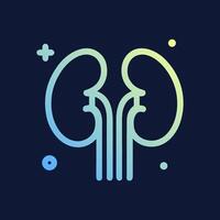 Gradient Kidneys Thrive In Geometric Constellation. Icon symbol illustration vector