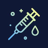 Inoculation Gradient syringe in minimalist design. Icon symbol illustration vector