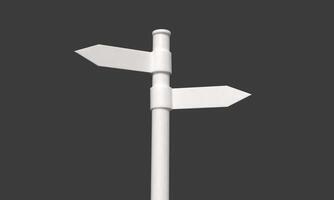 two way arrow direction mockup white color object dicut road street symbol sign traffic guidance decision business guide highway signpost two way direction arrow sign choose mockup two way direction photo