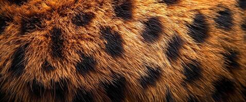 Close-Up of Wild Cat Fur Showing Distinctive Orange and Black Patterns photo
