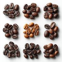 Coffee Beans Arranged in a Creative Grid Layout for Visual Impact photo