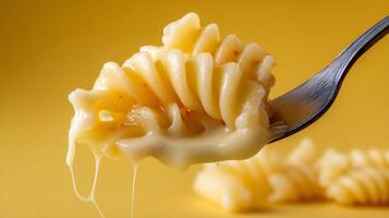 A spoon with some macaroni on it photo