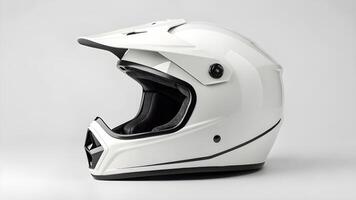 A white helmet on a gray background photo