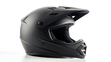 Mockup A black helmet on a white surface photo
