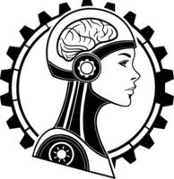 Machine Learning Brain Circuit Illustration vector