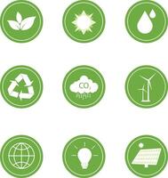 Energy icon, Earth protection concept, Green trees for future business growth and environmental sustainability ESG, You Can Easily Change Color. vector