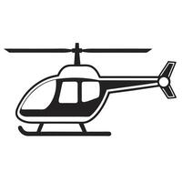 Black Helicopter Silhouette for Modern Graphic Use vector