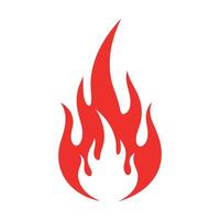 Minimal Fire Icon, Flame Logo Design Element vector