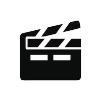 Movie clapperboard icon illustration in EPS format for film-related designs. vector
