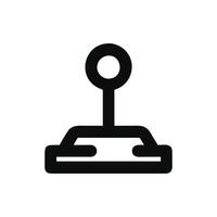 An illustration of a joystick or controller icon. vector