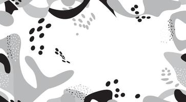 Abstract pattern with dots and loopy blots Surface pattern fill irregular spots organic shape. Hand drawn stylish abstract print. Creative contemporary template for design vector