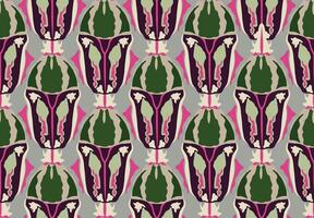 Artistic abstract seamless pattern. Stylish decorative zoomorphic organic shape in 1920s European graphic design style vector