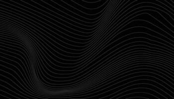 Black and white abstract background with wavy lines vector