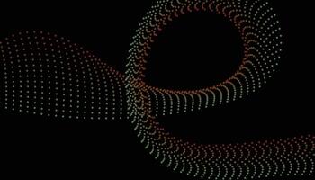 A wave of dots on a black background vector