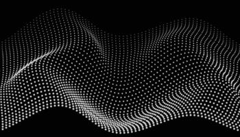 Abstract wave pattern on a black background vector