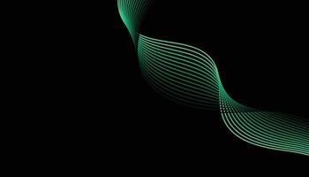 Abstract green wave background vector