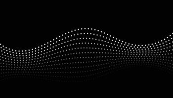 Abstract background with white dots on black background vector