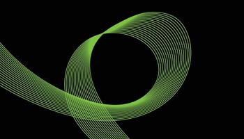 Green lines on black background vector