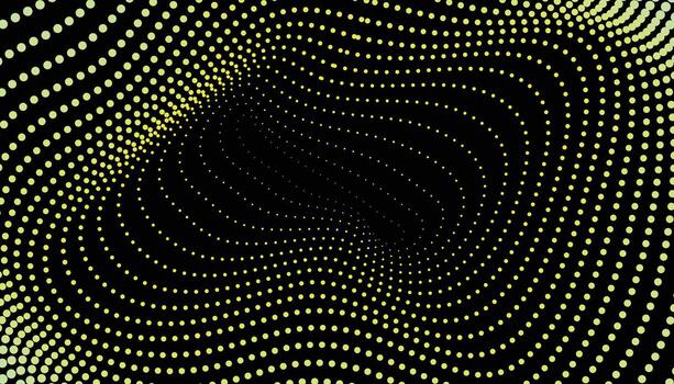 A black and yellow abstract pattern with dots vector