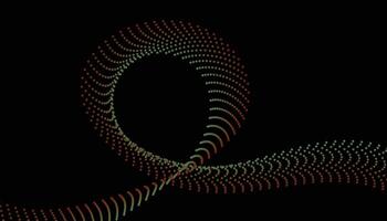 A green and orange wave on a black background vector