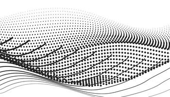 Black and white illustration of a wave vector