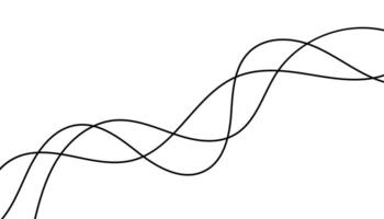 A line drawing of a curved line vector