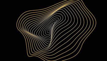 Abstract wave pattern on black background vector