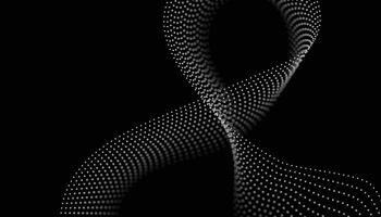 Abstract background with a black background and white dots vector
