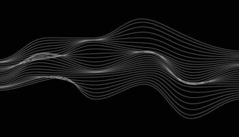 Abstract wave background with lines and curves vector