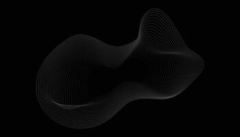 Abstract wave background with black background vector