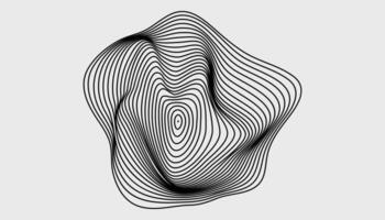 Abstract line art of a curved shape vector