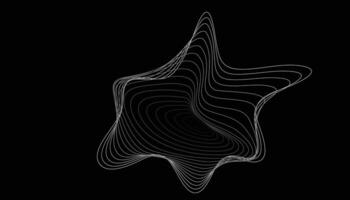 Abstract star shape on black background vector