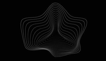 Abstract line art on black background vector