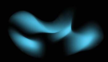 A blue glowing object on a black background vector