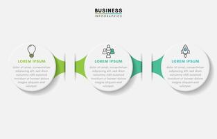 Circular infographics design template with 4 steps or icons vector
