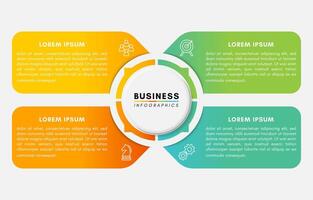 Colorful Business Infographic design template with icons and 4 options and steps vector