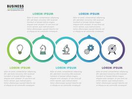 Infographic design template, business plan with 5 steps or options vector