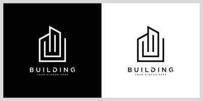 Building logo design architecture vector