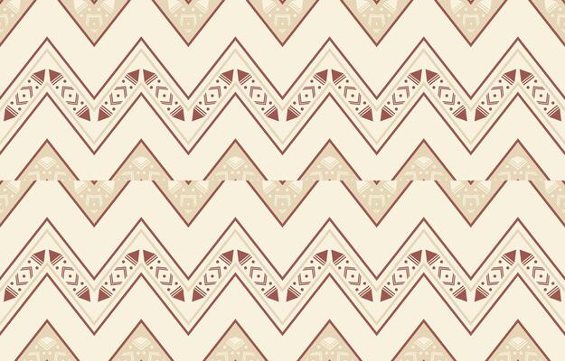 A pattern with a chevron design in beige and brown