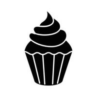 Cupcake with Frosting Icon vector